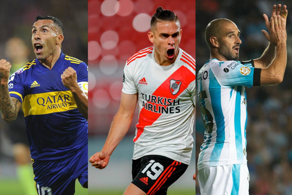 Carlos Tévez, Rafael Santos Borré y Lisandro Licha López.