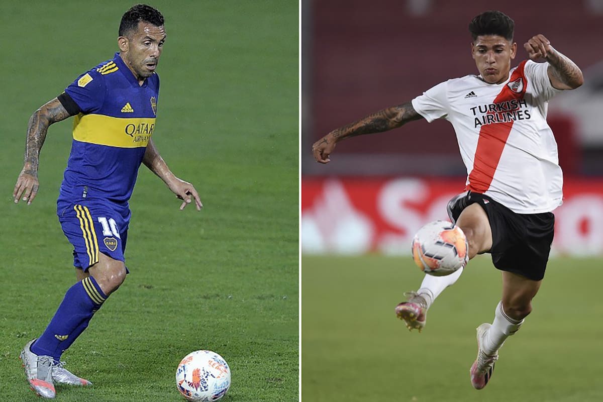 Carlos Tevez y Jorge Carrascal, experiencia y juventud en la antesala de un nuevo superclásico del fútbol argentino