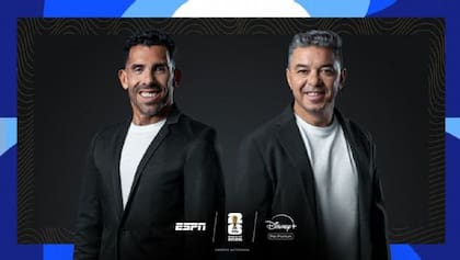 Carlos Tevez y Marcelo Gallardo forman parte de la cobertura del Mundial 2026 para Disney+