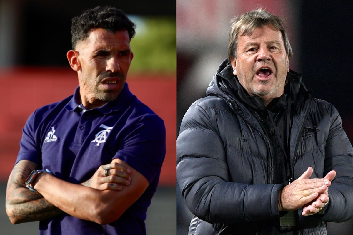Carlos Tevez y Ricardo Zielinski, DTs de Talleres y Belgrano, se enfrentarán este sábado en una nueva edición del clásico cordobés