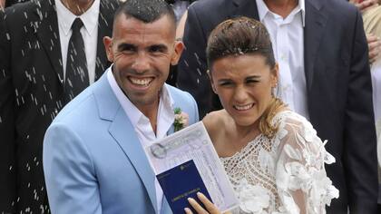 Carlos Tevez y Vanesa Mansilla dieron el sí