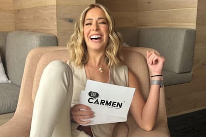Carmen Aub, actriz y presentadora mexicana, ahora productora ejecutiva de la tercera temporada del talk show Con Carmen