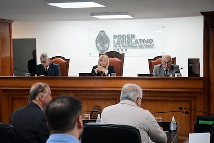 Carmen Delgado, presidenta de la Cámara de Diputados de Chaco, al frente de la sesión