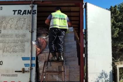 Carne decomisada en la localidad de Río Colorado, en Río Negro