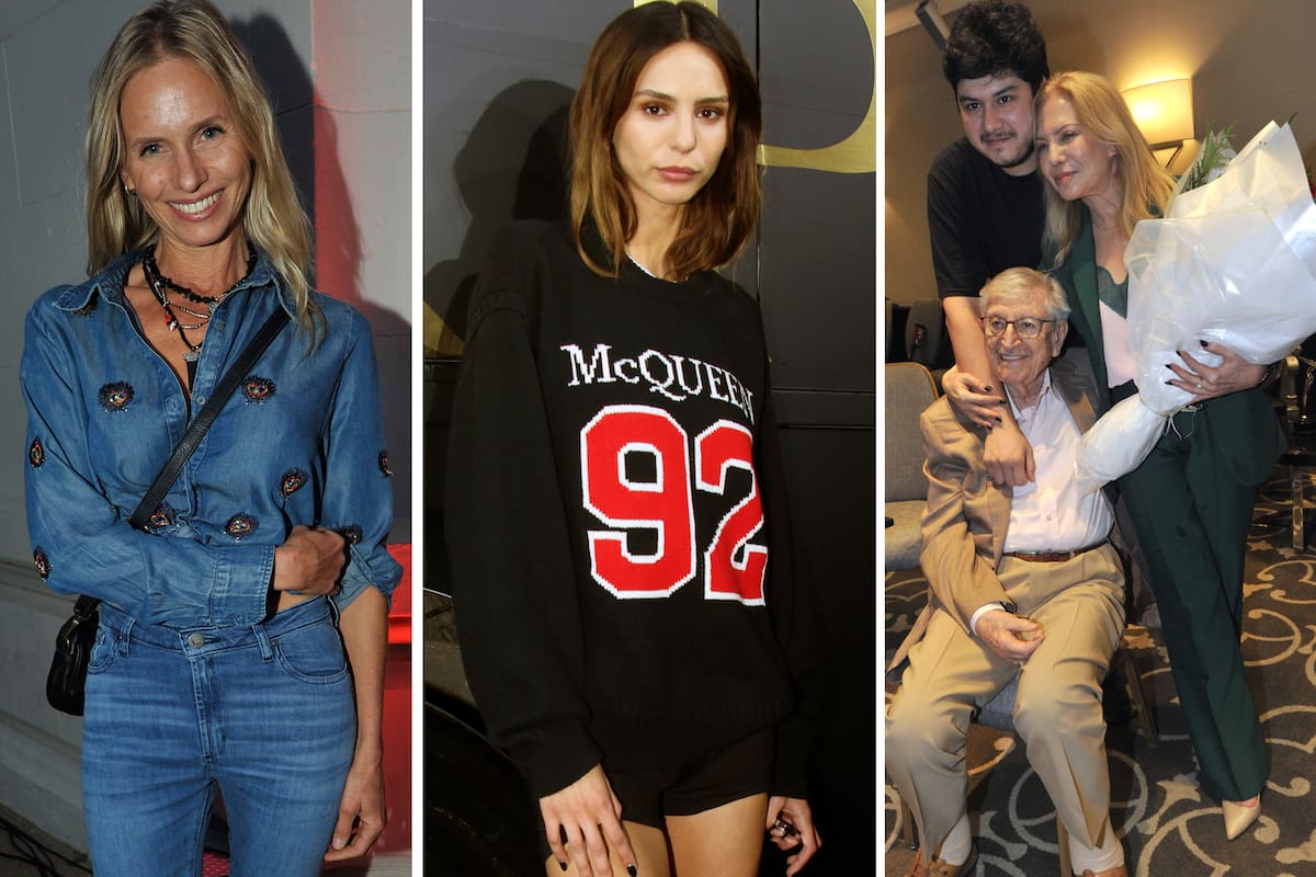 Carola del Bianco, Juanita Tinelli y Cecilia Roth rodeada por su hijo y su padre