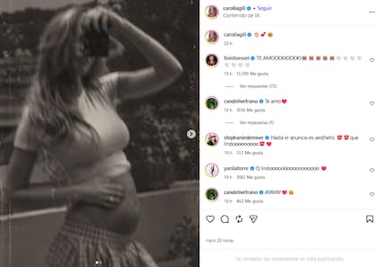 Carola Gil anunció su embarazo (Foto: Instagram @carollagill)