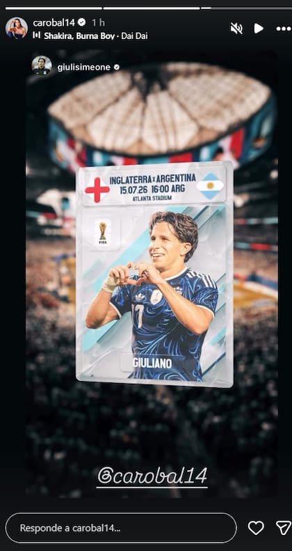 Carolina Baldini celebró que su hijo formará parte del plantel de este miércoles (Foto: Instagram/@carobal14)