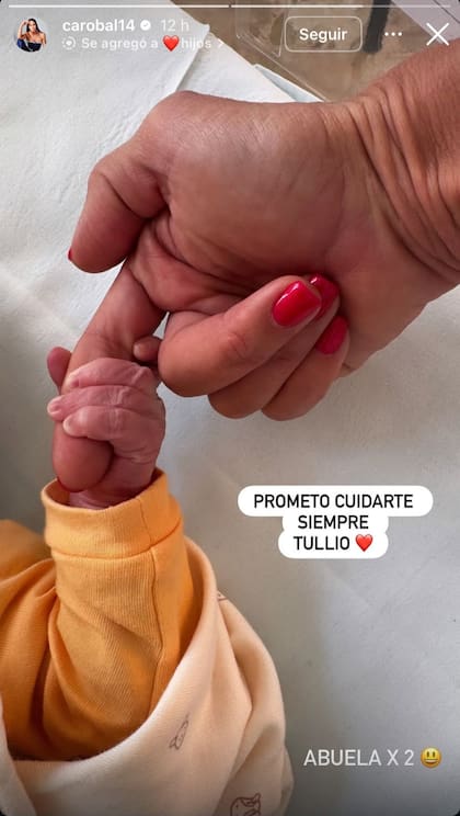 Carolina Baldini viajó a Italia para conocer a su nieto (Foto: Instagram @carobal14)