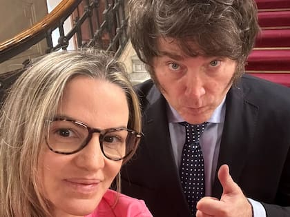 Carolina Píparo y Javier Milei