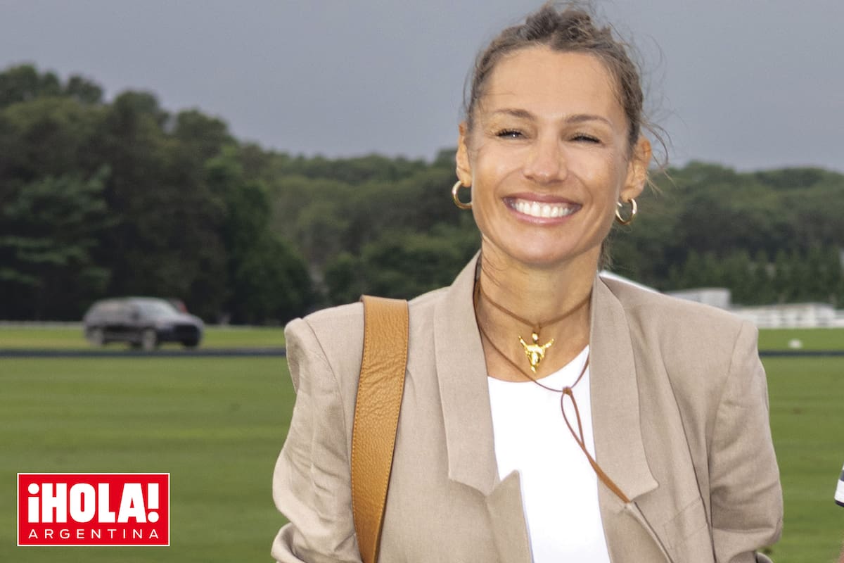 Carolina se mostró muy sonriente en todo momento