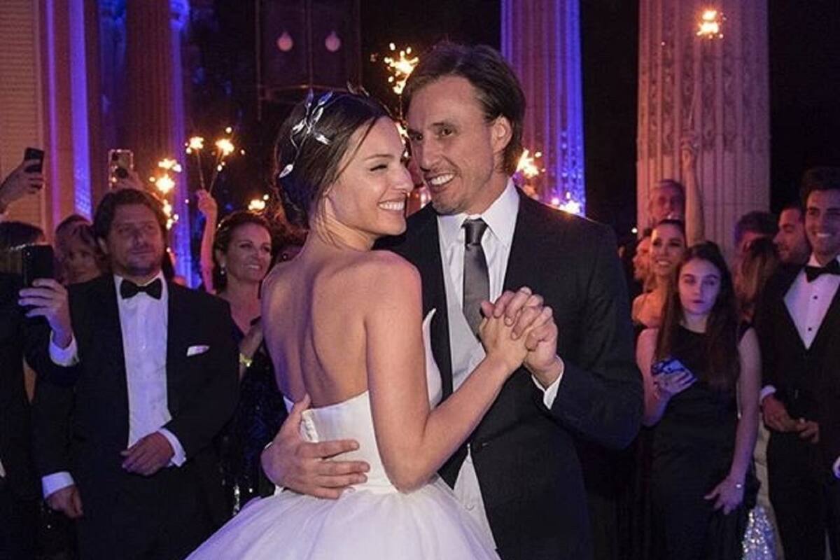 Carolina y Roberto disfrutan de la fiesta en el Palacio Sans Souci