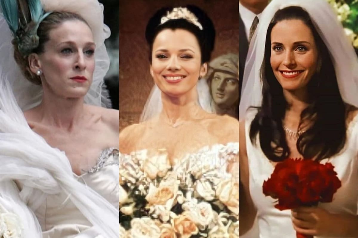 Carrie Bradshaw, Fran Fine y Monica Geller tuvieron algunos de los vestidos de novia más memorables de la ficción (Foto: Pinterest)