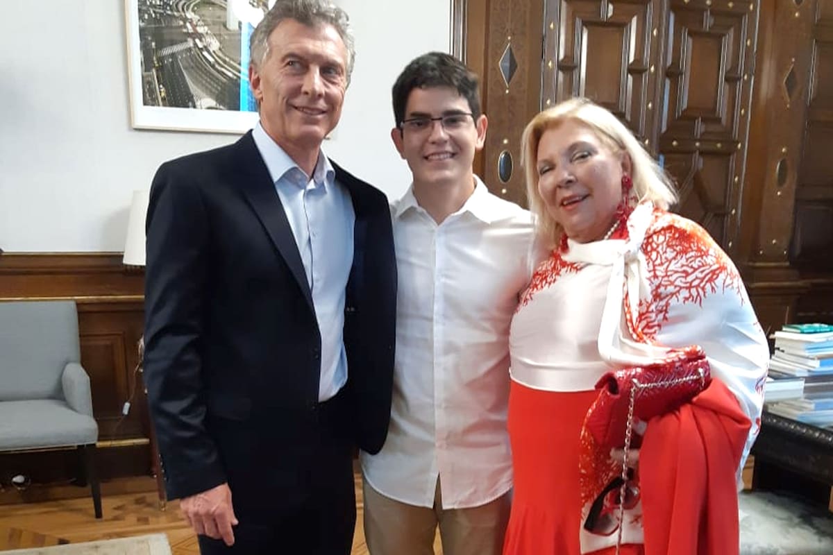 Carrió, esta tarde durante su visita a Casa Rosada