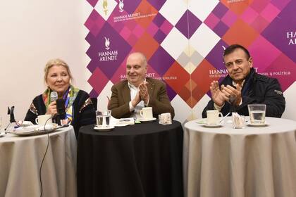 Carrió, Lombardi y Quintana, en la charla del Instituto Hannah arendt