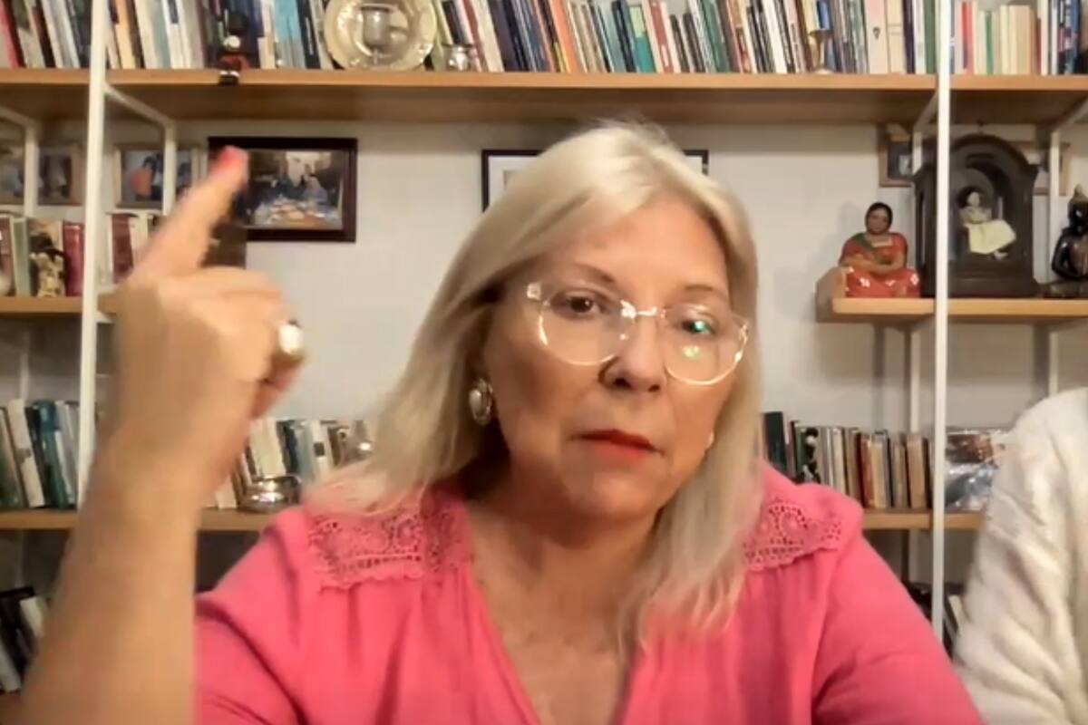 Carrió participó de un debate organizado por la Coalición Cívica ARI, donde el tema eje fueron las retenciones al campo