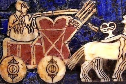 Carro sumerio de batalla. Circa 2500 a.C.