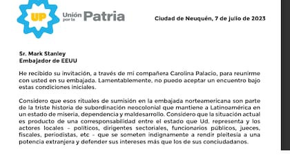 Carta al embajador