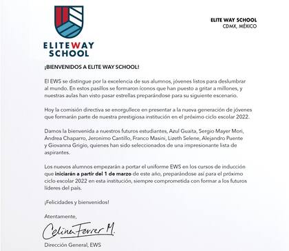 Con una original carta de aceptación, Netflix anunció el regreso de Rebelde Way