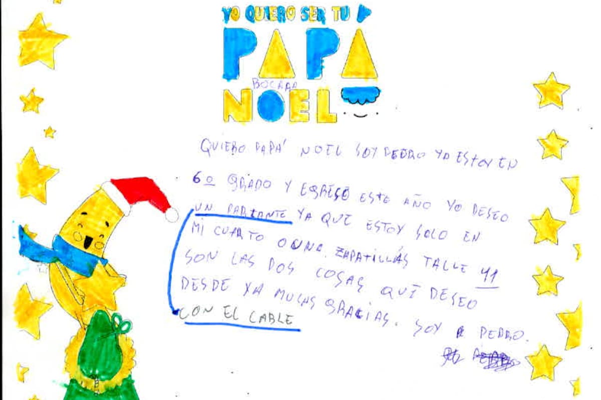 Carta de Navidad de Pedro