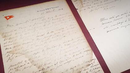 Carta escrita a bordo del RMS Titanic
Foto: EFE/Santiago Carbone