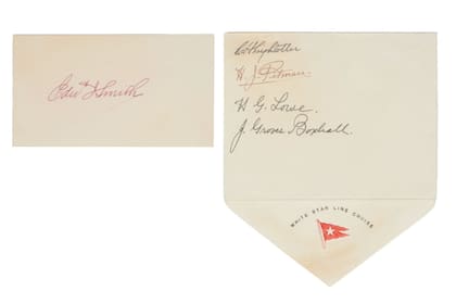 Cartas y sobres originales del Titanic son otro de los lotes de la subasta que atrae a fanáticos