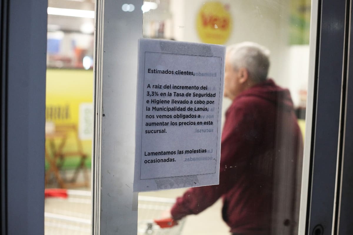 Cartelería en los supermercados por la tasa de seguridad e higiene en el municipio de Lanús