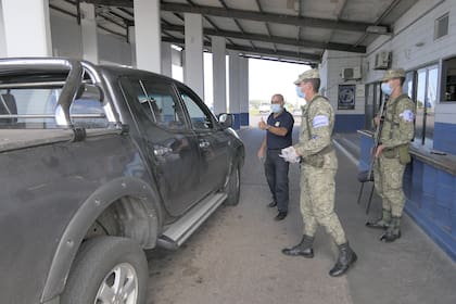 Puesto de aduana Frontera Chuy en el límite con Brasil