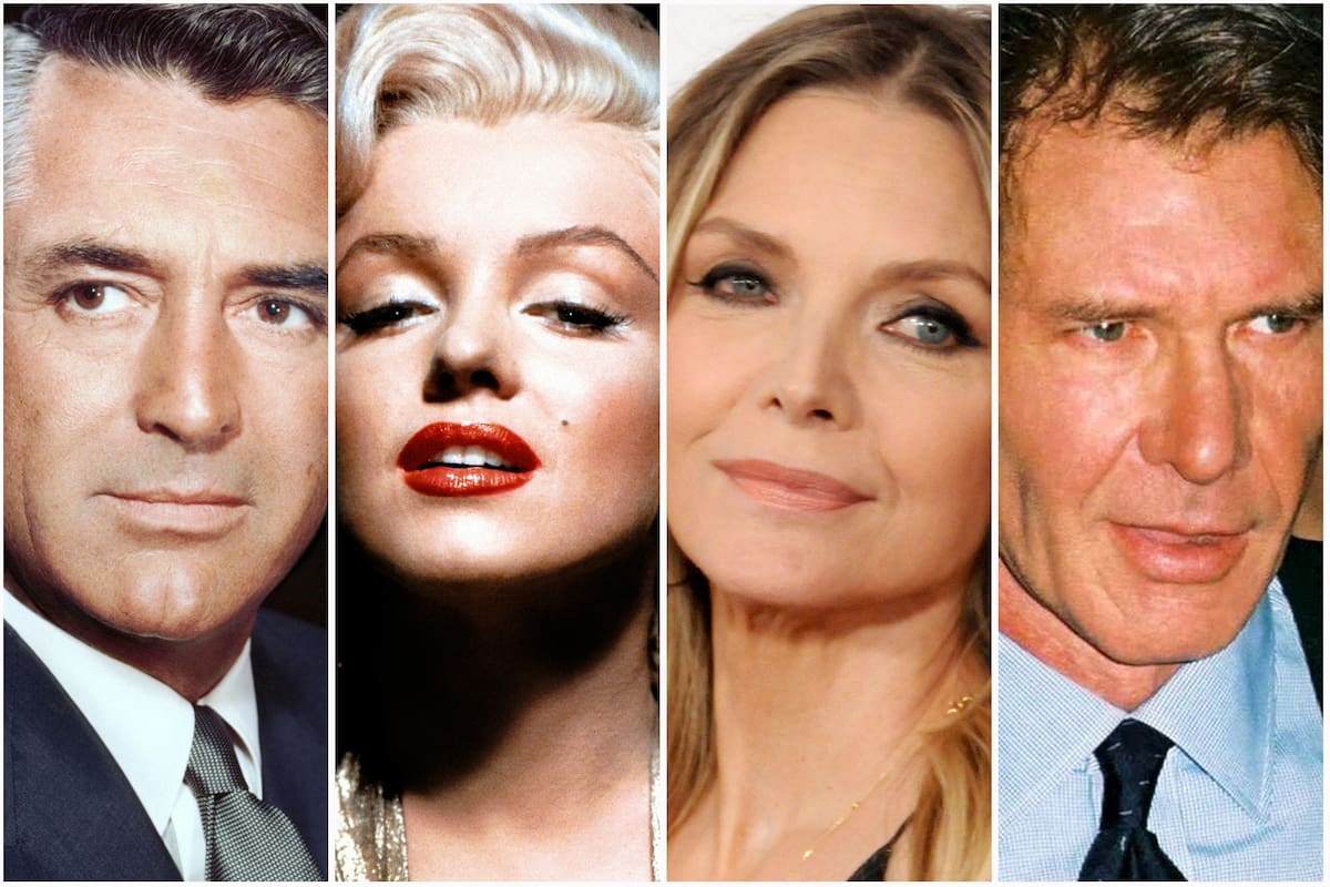 Cary Grant, Marilyn Monroe, Michelle Pfeiffer y Harrison Ford.
