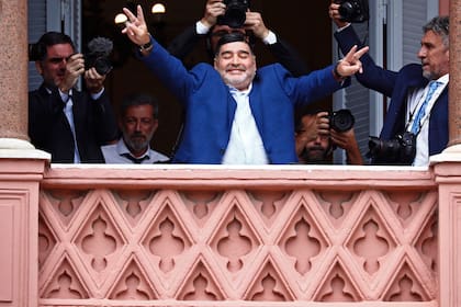 Maradona, en la Casa Rosada