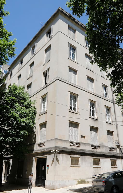 Vista del edificio donde vivieron Adolfo Bioy Casares y Silvina Ocampo
