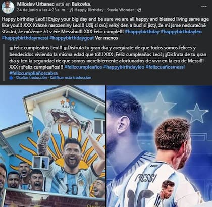 Casa y auto albicelestes: el fanatismo de un checo por la selección argentina.