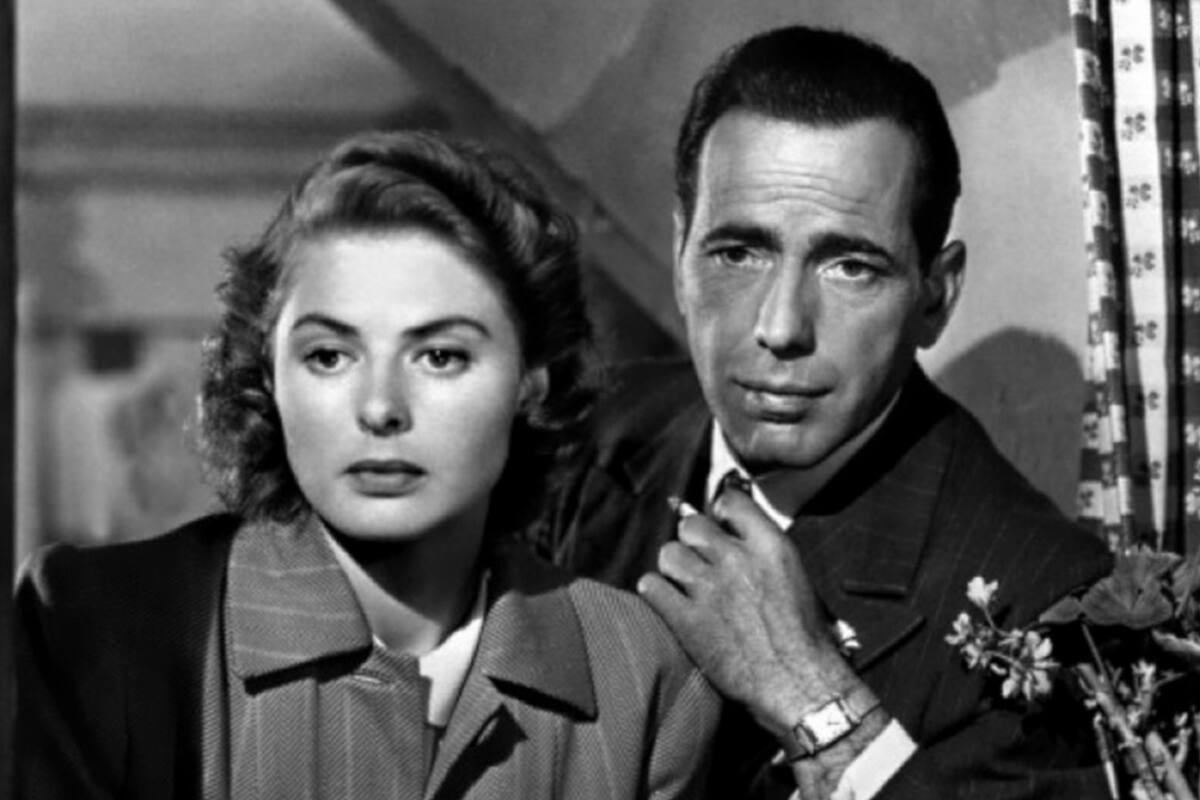 Humphrey Bogart e Ingrid Bergman en Casablanca