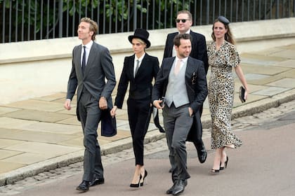Cara Delevingne al llegar a la ceremonia en la capilla St George
