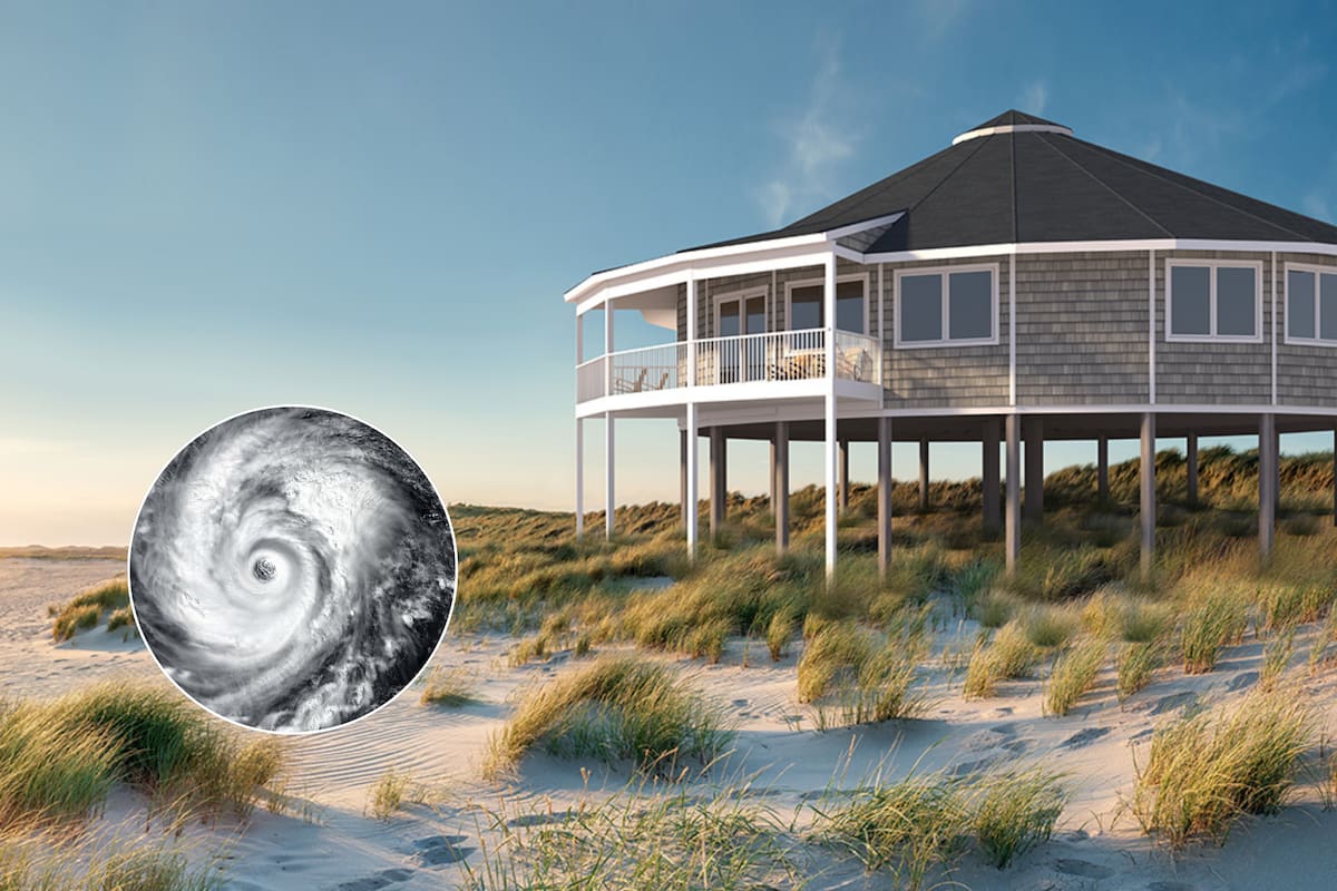 Casas redondeadas: el diseño circular de las viviendas de Deltec distribuye la presión del viento de manera uniforme, mejorando la resistencia estructural