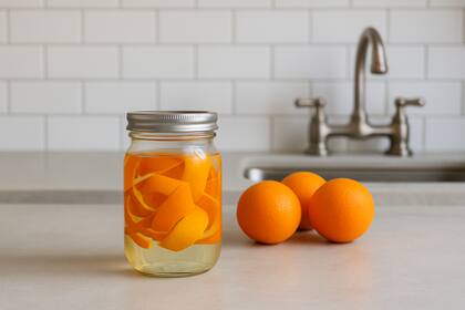 Cáscaras de naranja con vinagre: la mezcla para mantener tu casa limpia (Foto: imagen ilustrativa con IA)
