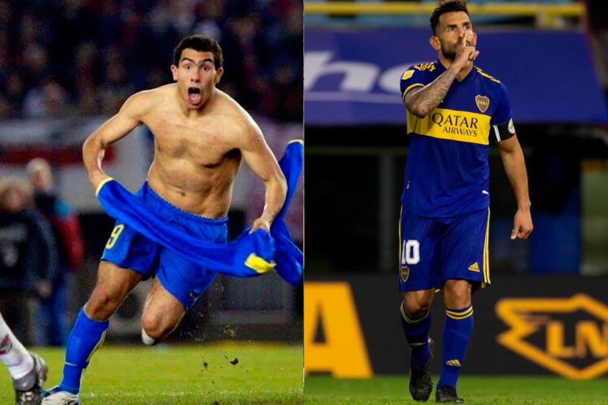 Casi 17 años pasaron entre una foto y la otra: Tevez, el punto en común entre las dos últimas eliminaciones de Boca sobre River en los mano a mano
