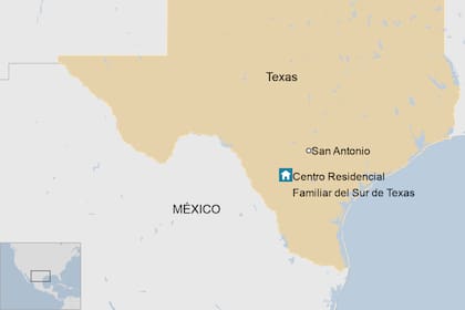 El Centro Residencial Familiar del Sur de Texas está ubicado 120 kilómetros al sur de San Antonio
