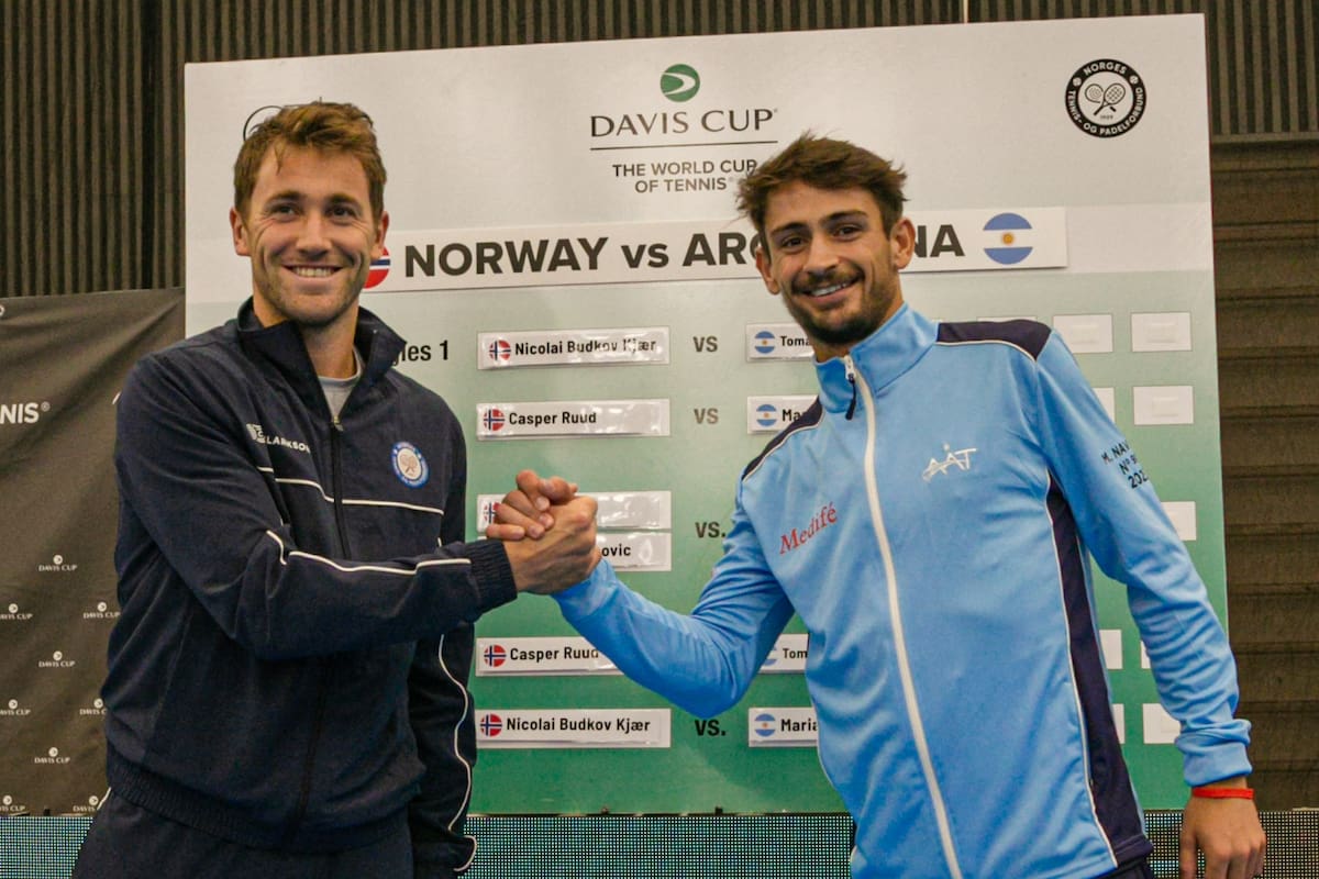 Casper Ruud, 5° del mundo, y Mariano Navone se enfrentarán en el segundo punto de la serie entre la Argentina y Noruega