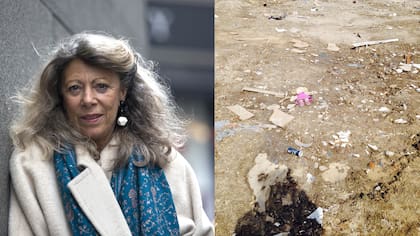 Cassin elige una foto que tomó ella misma y que nunca mostró. Es lo que queda del campo de refugiados de Calais, en Francia, hoy desmantelado. "Es una zona destruida, demolida. Esto es lo que queda del desmantelamiento: una pila de basura que quema y una mu?eca en el medio de la nada. Es una lo