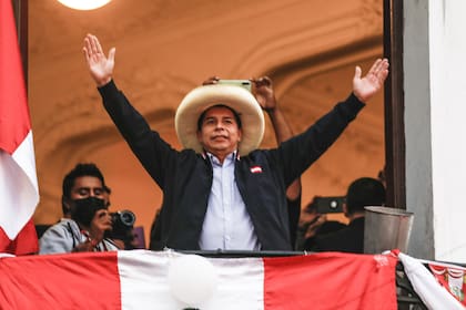 El candidato de Perú Libre a la presidencia de Perú, Pedro Castillo