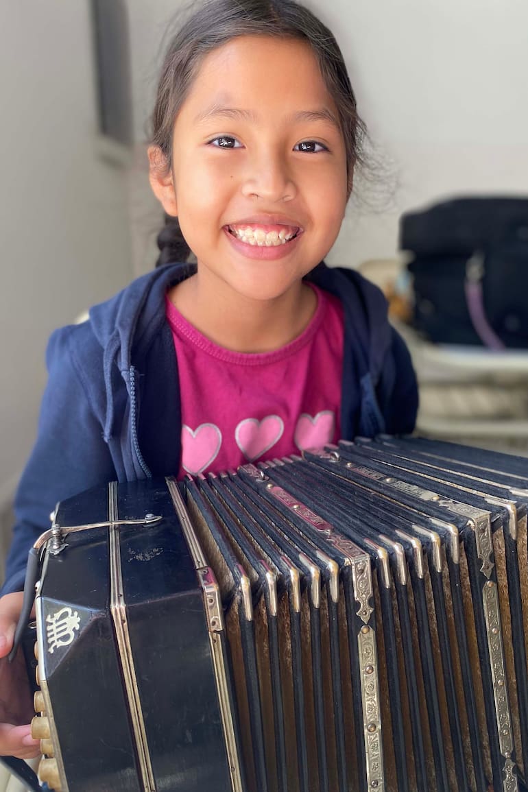 Catalina, hija, nieta y bisnieta de músicos.