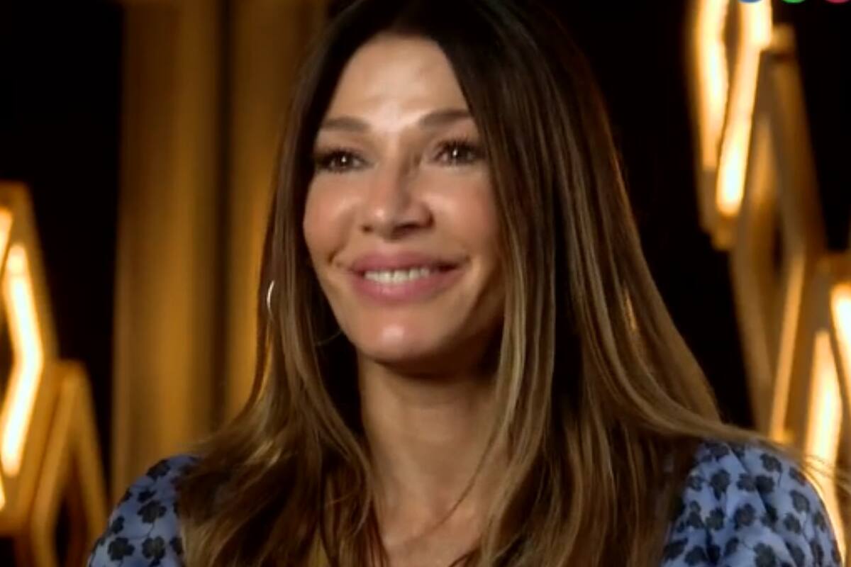 Catherine Fulop se emocionó hasta llorar al recordar su tierra y su familia en MasterChef Celebrity (Telefe) (Crédito: Captura de video Telefe)