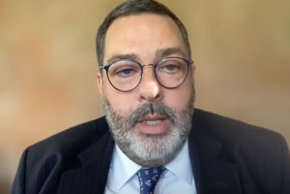 El defensor de Julio De Vido, Maximiliano Rusconi, en la audiencia de hoy