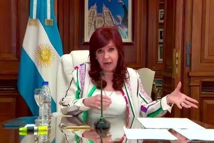 Cristina Kirchner, durante su última exposición en el juicio de Vialidad