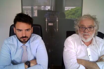 El abogado Mariano Fragueiro Frías (de camisa blanca) dijo que Luciani hizo una "réplica encubierta" y que lo suyo fue "una avivada"