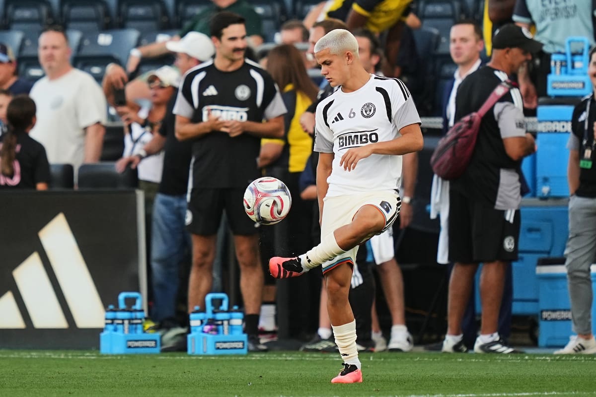 Cavan Sullivan del Filadelfia Union previo al partido contra Inter Miami en la MLS, el miércoles 19