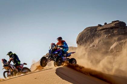 Cavigliasso Nicolas arg, Yamaha, Dragon Rally Team, Motul, Quad, acción durante la 2a etapa del Dakar 2021 entre Bisha y Wadi Al Dawasir, en Arabia Saudita el 4 de enero de 2021 -
