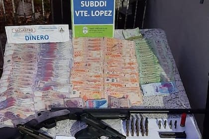 El dinero, unos 100.000 pesos, secuestrados a la banda de "Bomba"