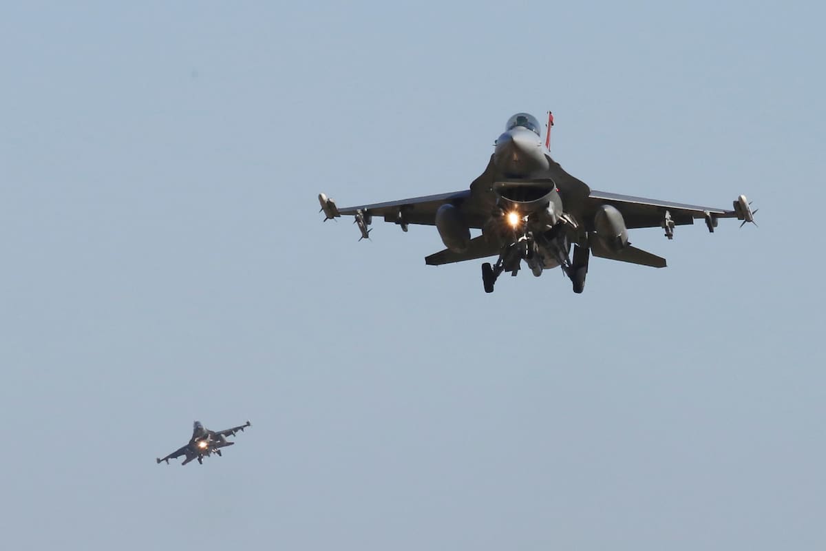 Cazas F-16 de la Fuerza Aérea de Estados Unidos (Archivo)