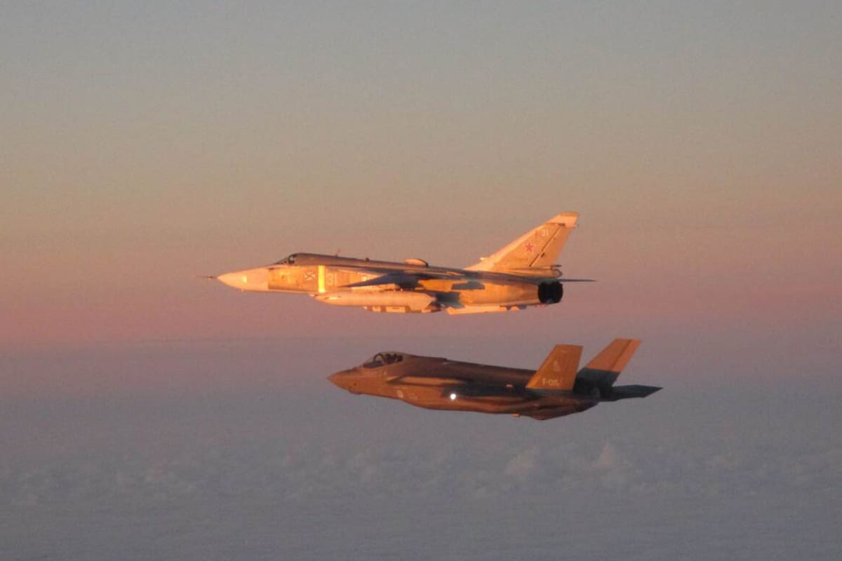 Cazas F-35A de los Países Bajos interceptaron aviones rusos que sobrevolaban el Mar Báltico (Crédito: Ministerio de Defensa de los Países Bajos)